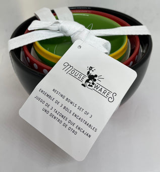 Disney Parks Mouse Wares Nesting Bowl Set by of 3 Mickey Friends New with Tag