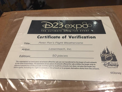 Disney D23 Expo 2019 Peter Pn's Flight Weathervane LE 50 Figurine New with Box