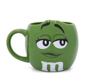 M&M's World Green Character Figural Coffee Mug New