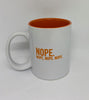 M&M's World Orange Silhouette Nope Nope Nope Nope Coffee Mug New