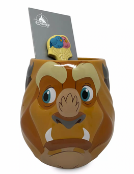Disney Beauty and the Beast Large Beast Coffee Mug and Spoon Set New