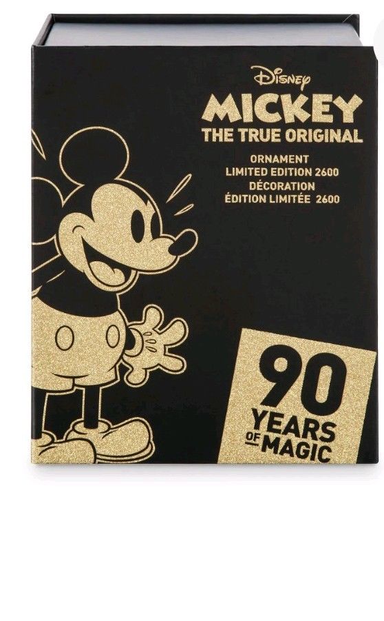 Disney Mickey The True Original Ornament Gold Collection Limited Edition New Box