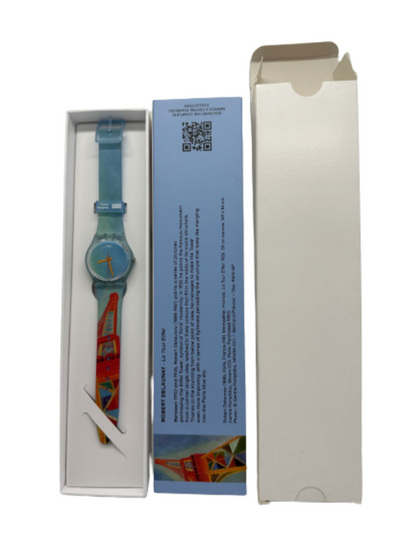 Swatch X Centre Pompidou Eiffel Tower by Robert Delaunay Watch New with Box
