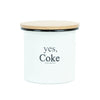 Authentic Coca-Cola Coke Enamelware Canister Small New