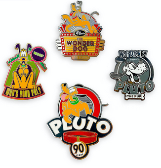 Disney Pluto 90th Anniversary Pin Set Limited Edition New with Box