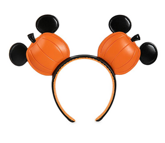 Disney Parks Halloween Mickey Mouse Jack-o'-Lantern Ear Headband New with Tag