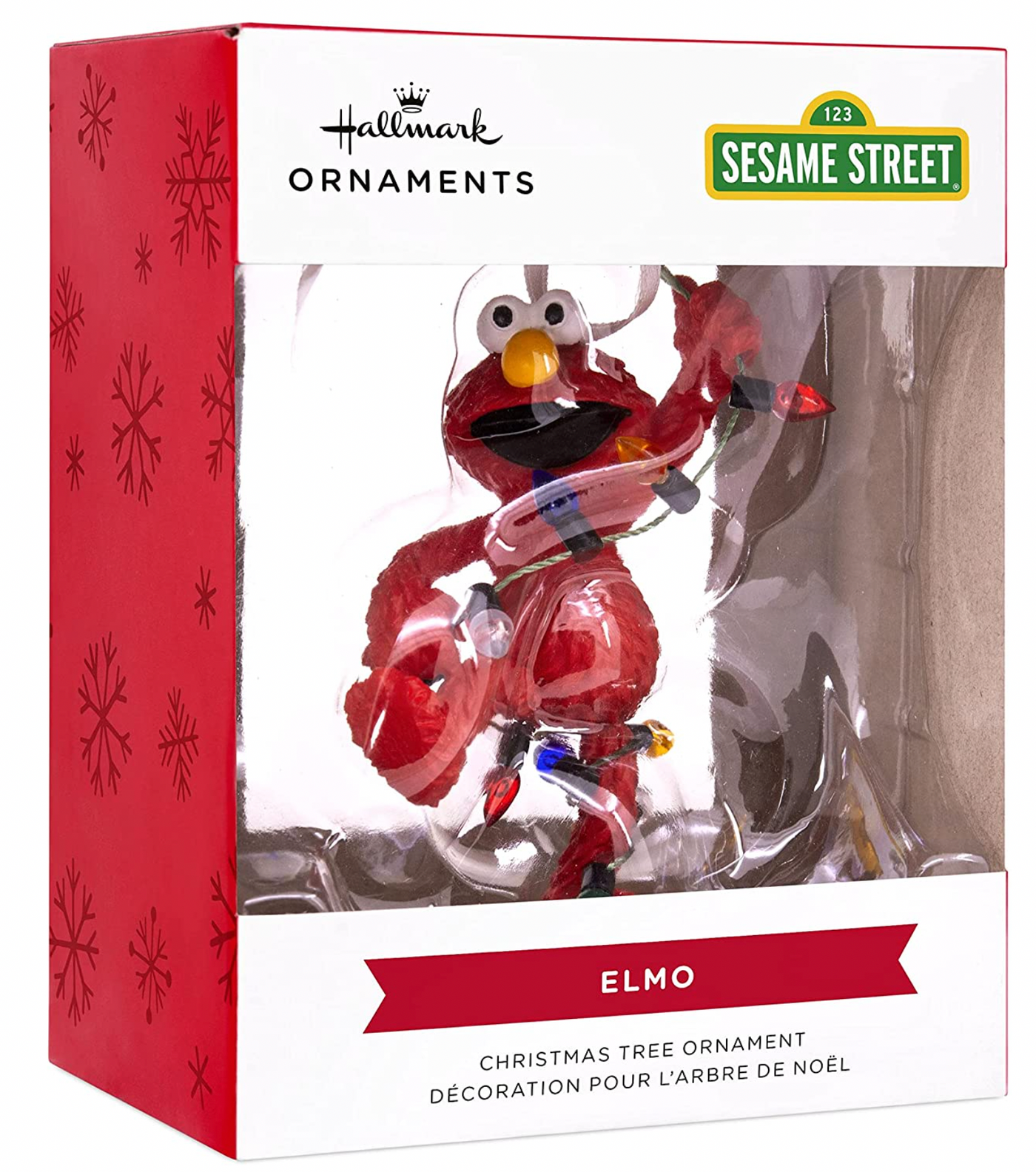 Hallmark Sesame Street Elmo Holding Light String Christmas Ornament New