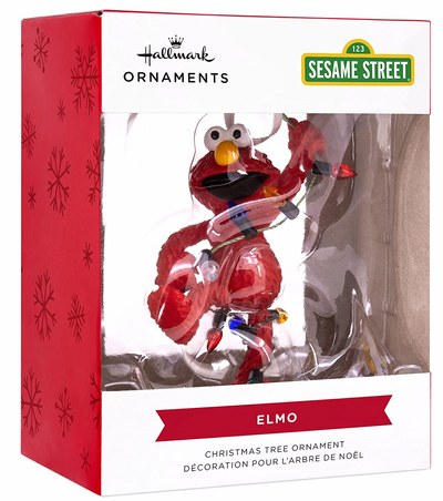 Hallmark Sesame Street Elmo Holding Light String Christmas Ornament New