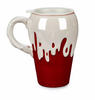 Disney Snow White and the Seven Dwarfs Poisoned Apple Ceramic Travel Mug New