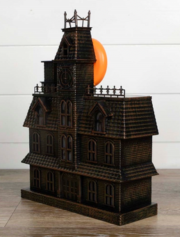 Cracker Barrel Haunted House Mantel Decor with Projection New With Box