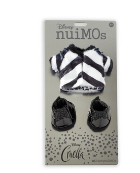 Disney NuiMOs Outfit Cruella Faux Fur Coat with Dress and Black Boots New Card
