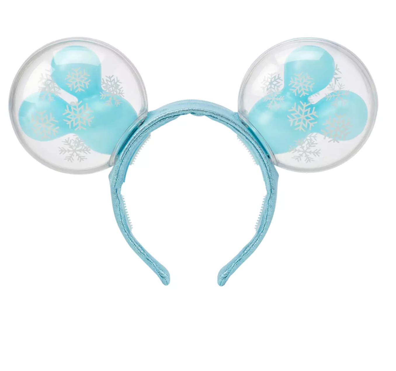 Disney Christmas Holiday Mickey Snowflake Balloon Light-Up Ears Headband New