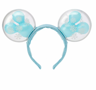 Disney Christmas Holiday Mickey Snowflake Balloon Light-Up Ears Headband New