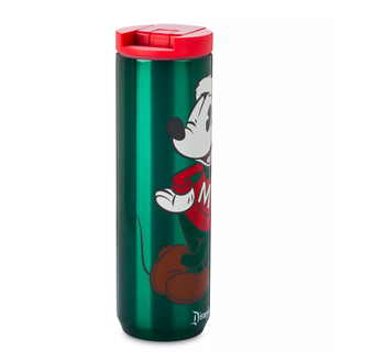 Disney Disneyland Mickey Santa Stainless Steel Christmas Travel Tumbler New