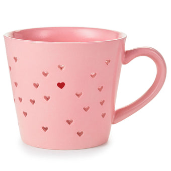 Hallmark Valentine Love Pierced Hearts Pink Mug New with Tag