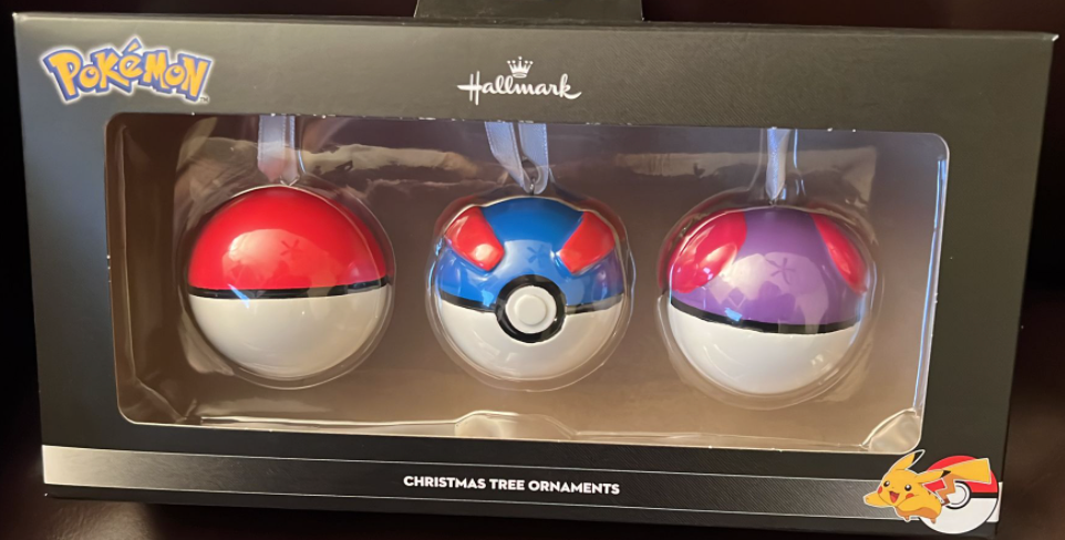 Hallmark Pokemon Christmas Ornament Set of 3 New With Box