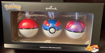 Hallmark Pokemon Christmas Ornament Set of 3 New With Box