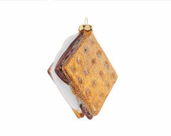 Robert Stanley 2021 S'more Glitter Glass Christmas Ornament New with Tag