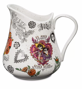 Disney Pixar Coco Kitchen Ceramic Pitcher El Amor Nunca Muere New