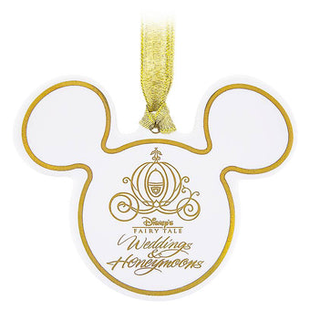 Disney Fairy Tale Weddings Mickey Icon Ceramic Christmas Ornament New with Tag