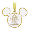 Disney Fairy Tale Weddings Mickey Icon Ceramic Christmas Ornament New with Tag