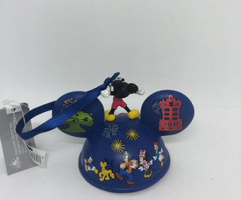 Disney Parks WDW 2020 Mickey Ear Hat Christmas Ornament Light Up New with Tag