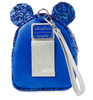 Disney Parks Wishes Come True Blue Minnie Sequined Backpack Wristlet New w Tag