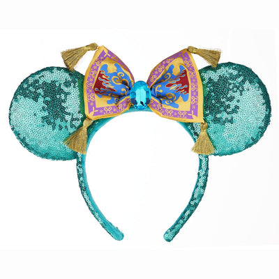 Disney Parks Princess Jasmine Sequined Minnie Ears Headband One Size New w Tag
