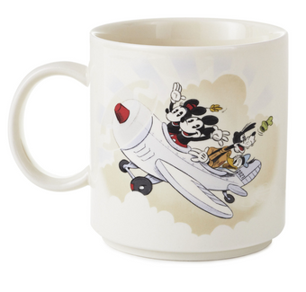 Hallmark Disney Mickey and Friends Airplane Life is an Adventure Coffee Mug New