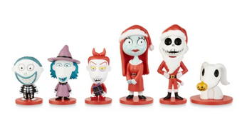 Disney Nightmare Before Christmas Halloweentown 6 pcs Figurine Set New with Box