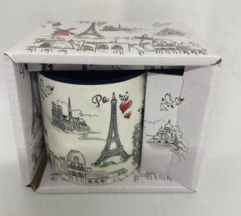 Disney Parks France Paris Eiffel Hearts and Cats Mini Mug Espresso New with Box