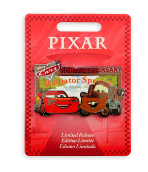 Disney Cars 15th Anniversary Radiator Springd Pin Limited Release New with Card