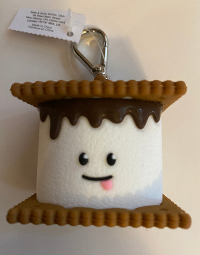 Bath and Body Works S'mores Smores Marshmallow Pocket* Bac Holder Keychain New