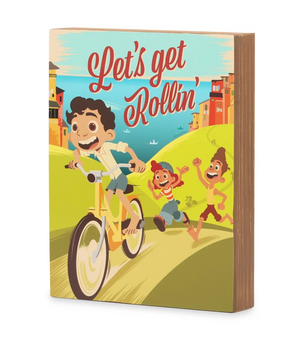 Disney Pixar Luca Let's Get Rollin Wood Wall Art New