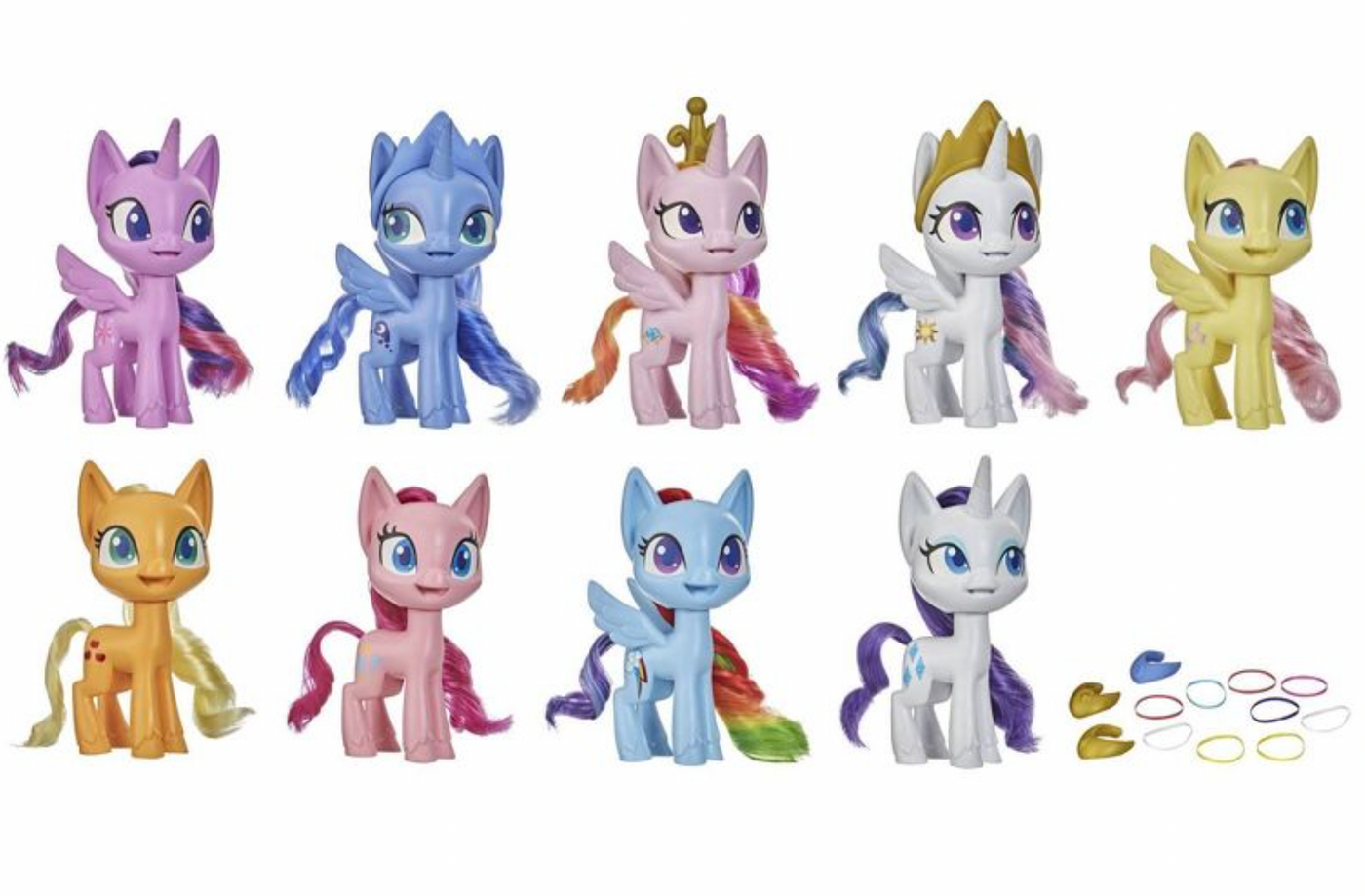 My Little Pony Mega Friendship Set Of 9 Pony Figures 15 Accessories New