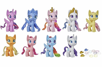 My Little Pony Mega Friendship Set Of 9 Pony Figures 15 Accessories New
