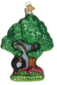 Old World Christmas Tire Swing Glass Christmas Ornament New with Box