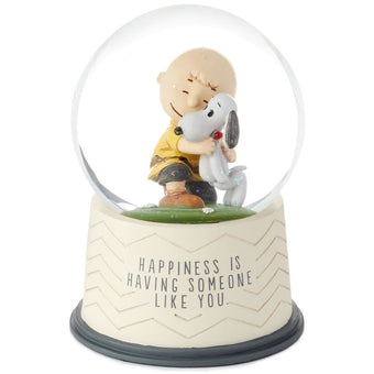 Hallmark Peanuts Happiness Is Someone Like You Snow Globe Charlie Brown Snoopy