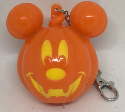 Disney Mickey Pumpkin Jack-o'-Lantern Halloween Light Up Keychain New with Tag