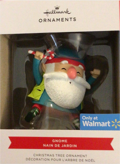 Hallmark 2021 Gnome Nain de Jardin Walmart Exclusive Christmas Ornament New Box