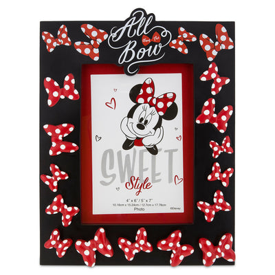 Disney Parks Minnie Mouse ''All About the Bow Picture Photo Frame 4x6 or 5x7 New