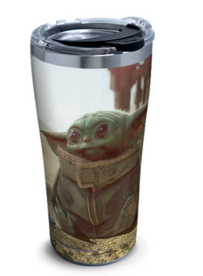 Disney Mandalorian The Child 20 oz Stainless Tumbler with Hammer Lid New