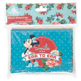 Disney Parks Back in the Day Mickey and Minnie Mouse Retro Notecard Set New