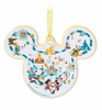 Disney Disneyland 2022 Mickey Minnie Friends Disc Ceramic Christmas Ornament New