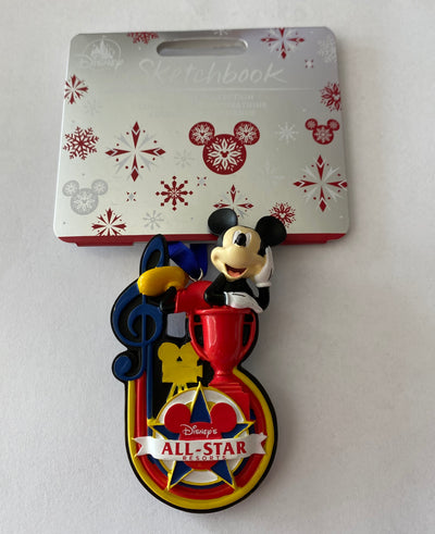 Disney Parks Sketchbook Mickey All Star Resorts Christmas Ornament New with Tag