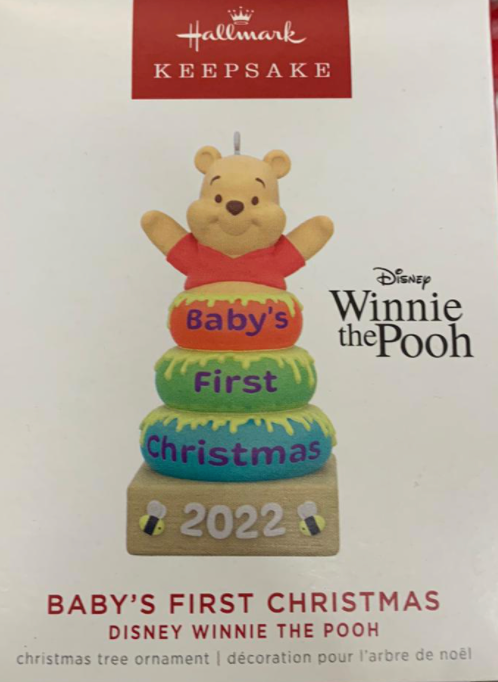 Hallmark 2022 Disney Winnie the Pooh Baby First Christmas Ornament New With Box
