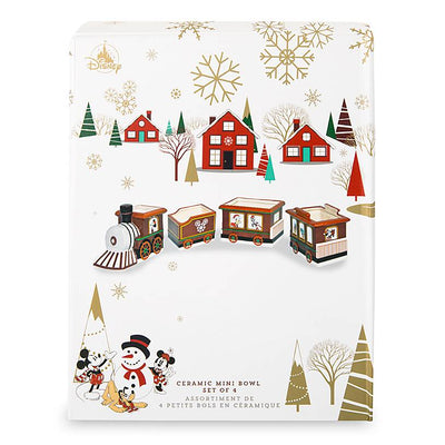 Disney Store Mickey Mouse and Friends Holiday Train Mini Bowl Set New with Box