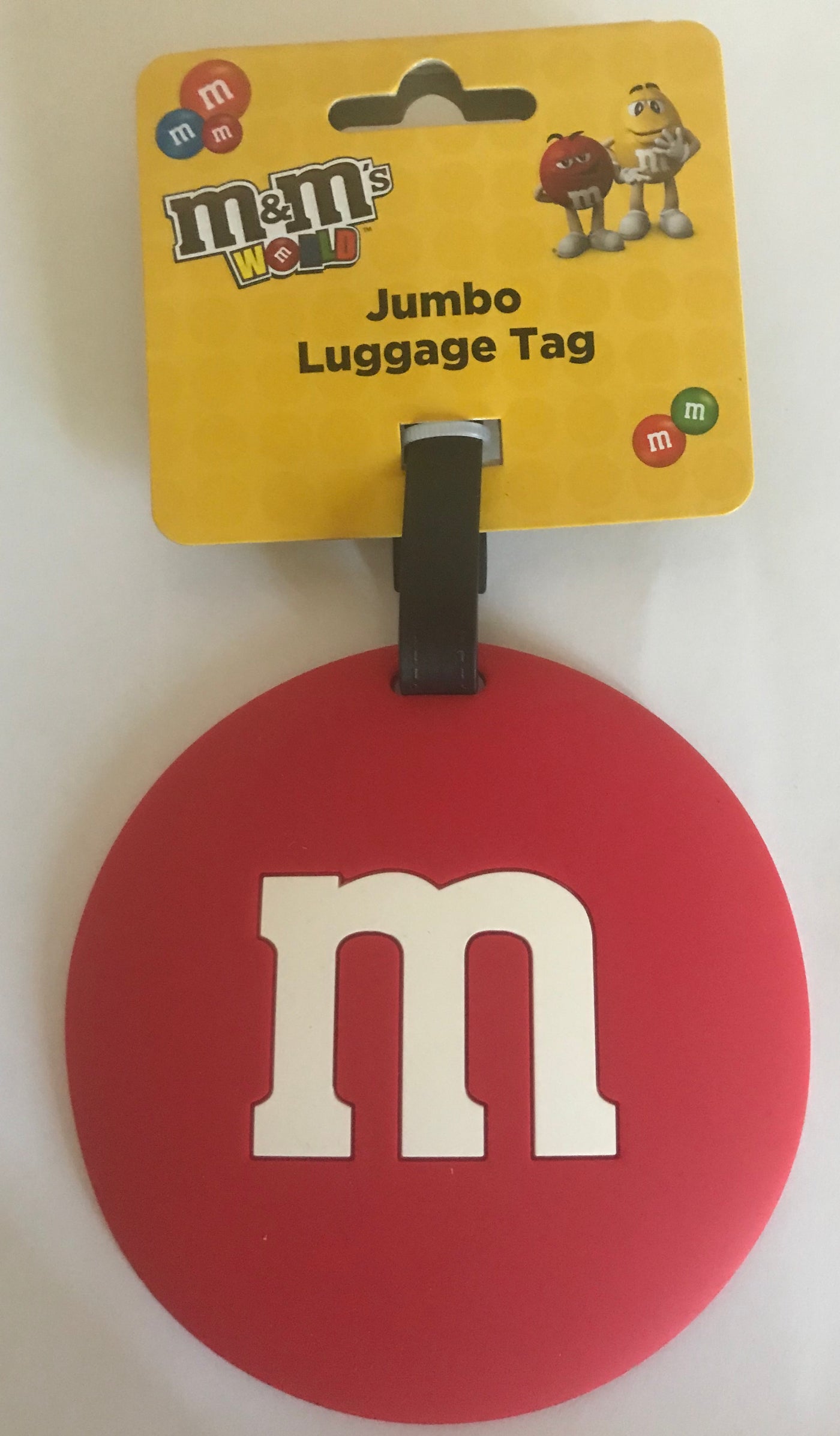 M&M's World Red Logo Jumbo Luggage Tag New with Tag