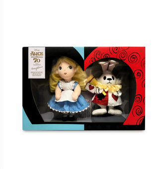 Disney Alice and White Rabbit by Mary Blair 70th Plush Set Limited New with Box