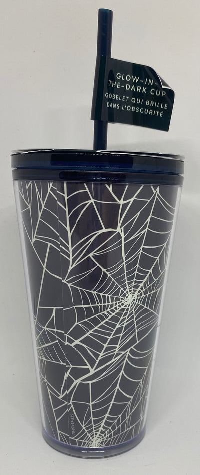 Starbucks Halloween 2021 Glow in the Dark Web Spider with Stickers Tumbler New